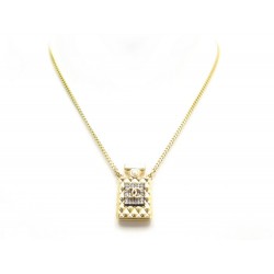 NEUF COLLIER CHANEL LOGO CC BOUTEILLE PARFUM METAL DORE MATELASSE NECKLACE 1200€