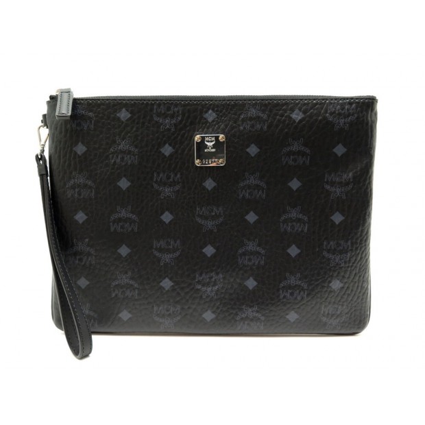 NEUF SAC A MAIN MCM POCHETTE ZIPPEE DRAGONNE EN TOILE VISETOS ORIGINAL BAG 370€