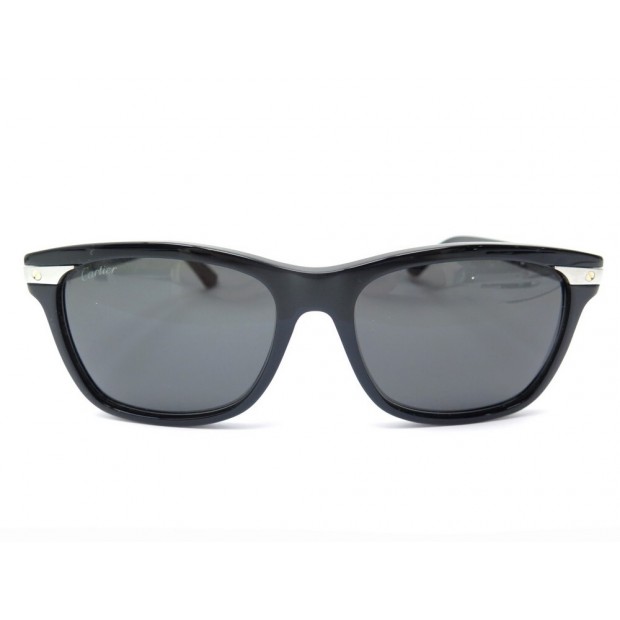 NEUF LUNETTES DE SOLEIL CARTIER SANTOS DUMONT CT0190S NOIR SUNGLASSES NEW 470€