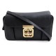 SAC A MAIN CHLOE ELSIE BANDOULIERE 20 CM CUIR NOIR LEATHER HAND BAG CLUTCH 995€