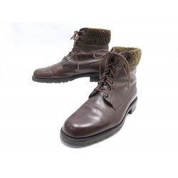 CHAUSSURES PARABOOT BOTTINES EN CUIR MARRON 7 41 LEATHER BOOTS SHOES 425€