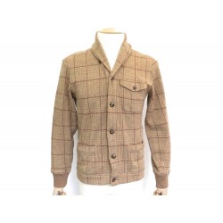 NEUF GILET A CARREAUX POLO BY RALPH LAUREN VESTE S 46 LAINE CARDIGAN JACKET 349€