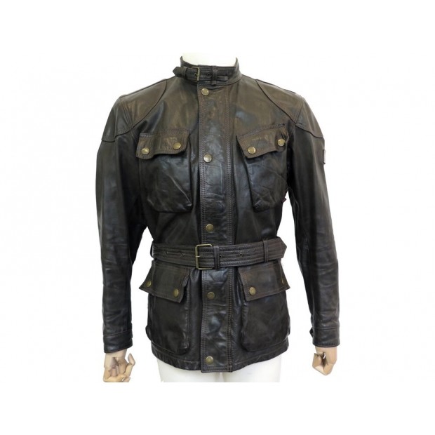 BLOUSON BELSTAFF THE PANTHER JACKET 1966 VESTE T 50 M EN CUIR MARRON COAT 1495€