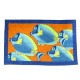 DRAP DE BAIN HERMES TAPIS DE PLAGE POISSON SERVIETTE EN COTON BLEU TOWEL 420€