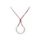 COLLIER HERMES SAUTOIR FREGATE EN ARGENT MASSIF & CORDON ROUGE SILVER NECKLACE