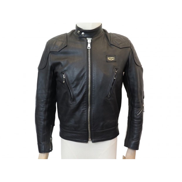 VINTAGE BLOUSON D LEWIS LEATHER LTD AVIAKIT EN CUIR NOIR 38 46 S LEATHER JACKET