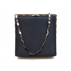 NEUF SAC A MAIN TOD'S POCHETTE DE SOIREE EN SATIN NOIR NIGHT CLUTCH PURSE 890€