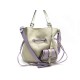 NEUF SAC A MAIN LANCEL PREMIER FLIRT CUIR TAUPE ET VIOLET A10531 HAND BAG 695€