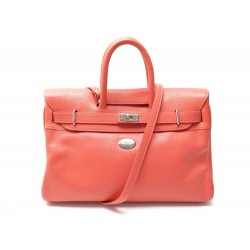 SAC A MAIN MAC DOUGLAS PYLA BUNI S BANDOULIERE EN CUIR GRAINE ROSE HAND BAG 399€