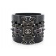 BRACELET CHANEL MANCHETTE GRIPOIX 17CM LOGO CC EN RESINE NOIR CUFF BANGLE 1400€