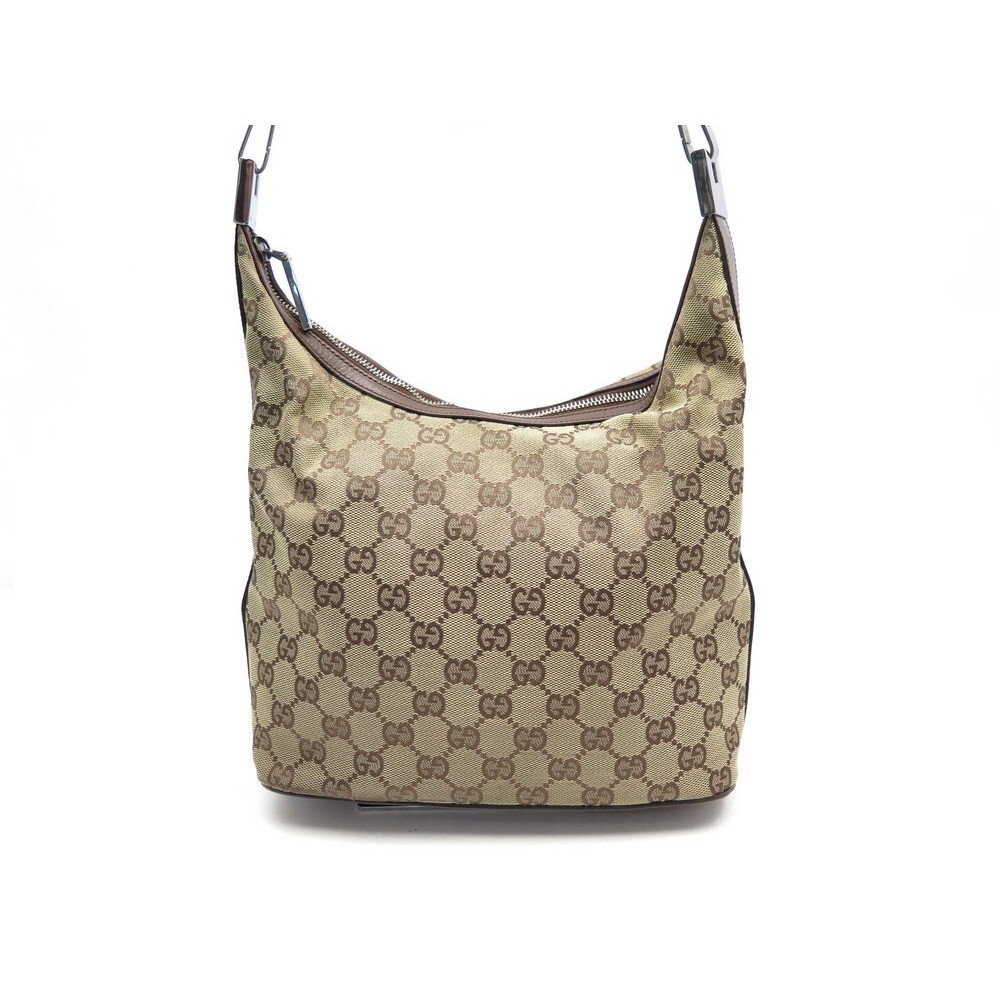 VINTAGE GUCCI HOBO HANDBAG IN GG MONOGRAM CANVAS GUCCISSIMA