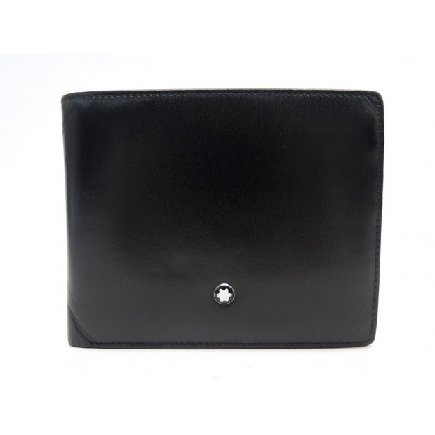 PORTEFEUILLE MONTBLANC MEISTERSTUCK 12CC 103384 CUIR NOIR LEATHER WALLET 375€