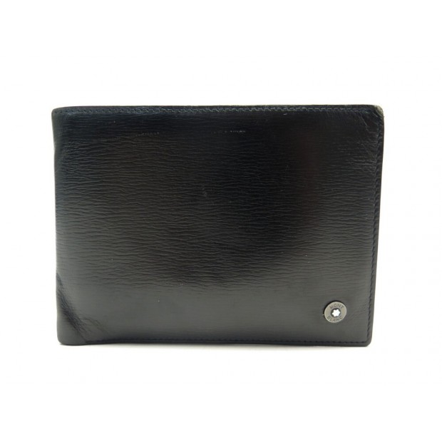 PORTEFEUILLE MONBLANC WESTSIDE PORTE CARTES CUIR GRAINE NOIR BLACK WALLET 265€