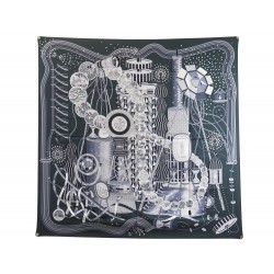 NEUF FOULARD HERMES LE LABORATOIRE DU TEMPS CARRE 90 MARIE SOIE BOITE SCARF 410€