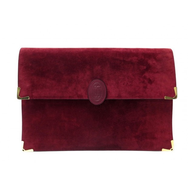 VINTAGE SAC POCHETTE A MAIN LES MUST DE CARTIER CARTABLE SERVIETTE + BOITE 1180€