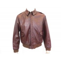 BLOUSON EASTMAN TYPE A-2 S 46 SLENDER EN CUIR BORDEAUX FLYING JACKET VEST 1130€