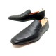 CHAUSSURES HERMES MOCASSINS D'INTERIEUR H HOME 46 EN CUIR NOIR BOITE SHOES 660€