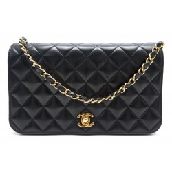 SAC A MAIN CHANEL TIMELESS RABAT BANDOULIERE EN CUIR MATELASSE NOIR PURSE 4900€