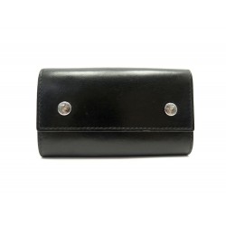 PORTE CLES HERMES MULTICLES EN CUIR BOX NOIR BLACK LEATHER KEY HOLDER RING