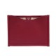 NEUF PORTE CARTES HERMES PETIT H EN CUIR ROUGE ET TOILE BOITE WALLET WARD HOLDER