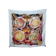 FOULARD HERMES GRANDS FONDS EN SOIE BLEU ANNIE FAIVRE CARRE 90 SILK SCARF 410€