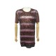 NEUF ROBE LOUIS VUITTON FRILLED DRESS SEQUINS 1A2KFX S 36 LAINE & SOIE NEW 1200€