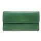 PORTEFEUILLE MONTRE ROLEX EN CUIR GRAINE VERT PORTE MONNAIE LEATHER WALLET