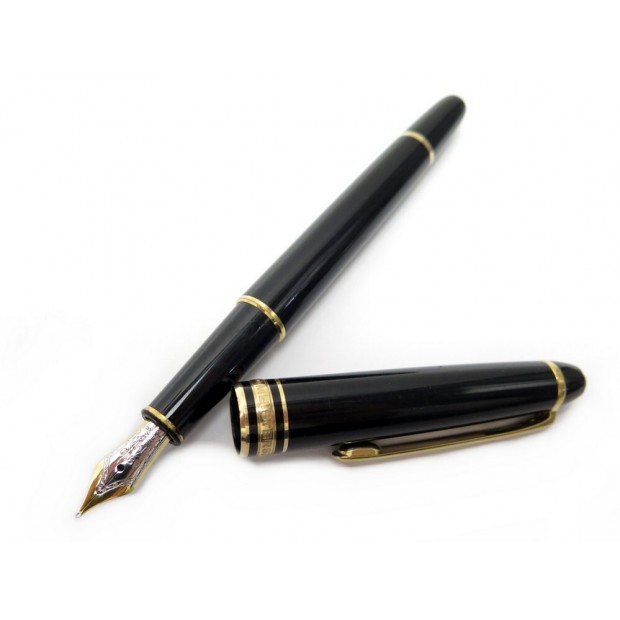 STYLO PLUME MONTBLANC MEISTERSTUCK CLASSIQUE DORE 106514 EN RESINE NOIR PEN 515€