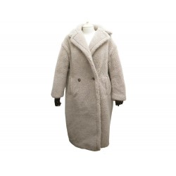 NEUF MANTEAU MAX MARA ICON TEDDY BEAR S 36 EN LAINE ALPAGA BEIGE NEW COAT 1960€