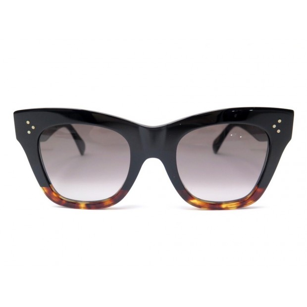 NEUF LUNETTES DE SOLEIL CELINE SHINY BLUE NOIR ECAILLE DE TORTUE SUNGLASSES 320€