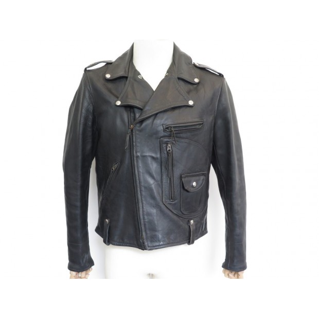 BLOUSON THE REAL MCCOY'S BUCO J-24 M 48 VESTE MOTARD EN CUIR NOIR JACKET 2700€