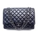 SAC A MAIN CHANEL CLASSIQUE TIMELESS MAXI JUMBO CUIR MATELASSE BLEU MARINE 9450€