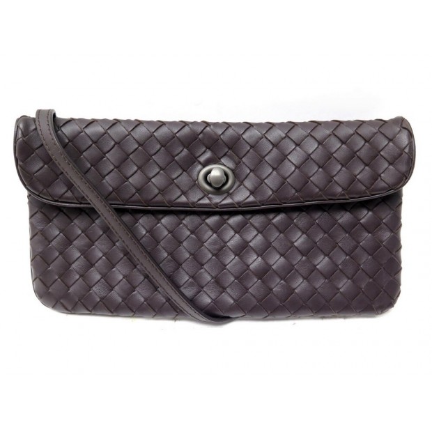 SAC A MAIN POCHETTE BOTTEGA VENETA 255549 EN CUIR INTRECIATO BANDOULIERE BAG