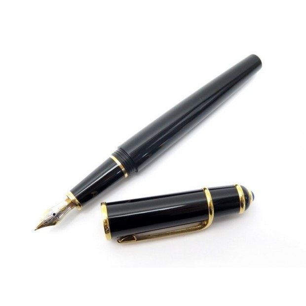 STYLO PLUME CARTIER DIABOLO PM ST180004 DORE EN RESINE NOIR FOUNTAIN PEN 370€