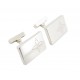 BOUTONS DE MANCHETTE LOUIS VUITTON FLEUR MONOGRAM ARGENT MASSIF CUFFLINKS 580€