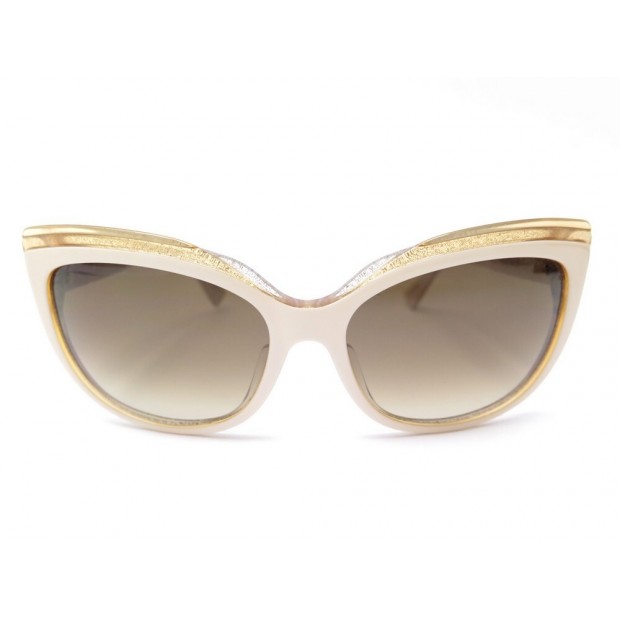 LUNETTES DE SOLEIL CHRISTIAN DIOR GLISTEN EN PLASTIQUE BEIGE SUNGLASSES 285€