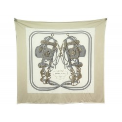 NEUF FOULARD HERMES BRIDES DE GALA JERSEY SOIE GRYGKAR CARRE 90 SILK SCARF 600€