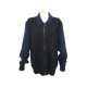 PULL HERMES GILET XL 56 EN CACHEMIRE & LAINE BLEU MARINE ET NOIR CASHMERE 1390€