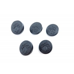 LOT DE 5 BOUTONS HERMES NOIR 