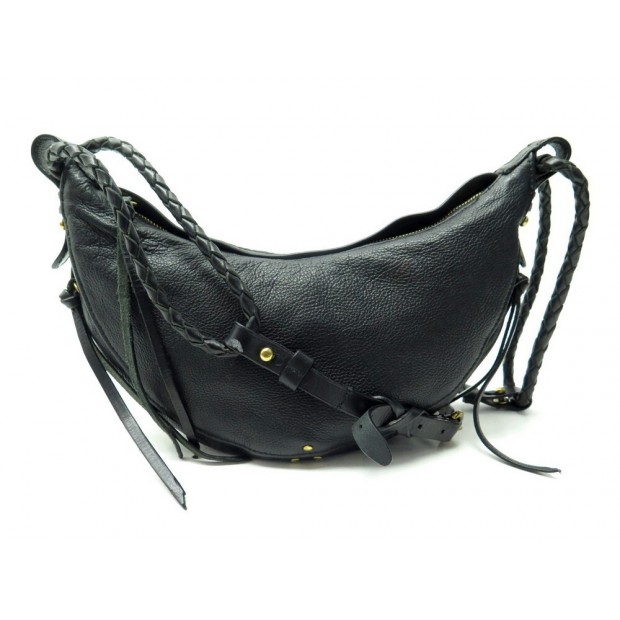 NEUF SAC A MAIN JEROME DREYFUSS WILLY S BANDOULIERE EN CUIR NOIR HAND BAG 430€