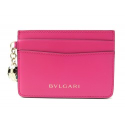 NEUF PORTE CARTES BULGARI SERPENTI FOREVER 288818 CUIR ROSE BOITE NEW CARD 280€