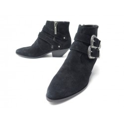 NEUF CHAUSSURES YVES SAINT LAURENT BOTTINES WEST 554335 37.5 LOW BOOTS NEW 995€