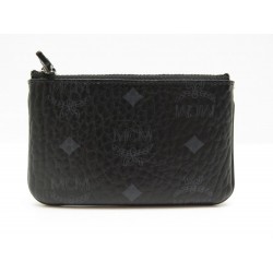 NEUF POCHETTE MCM PORTE CLES TOILE VISETOS MXKCSSX01I6001 POUCH KEY HOLDER 215€