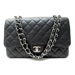 NEUF SAC A MAIN CHANEL CLASSIQUE TIMELESS JUMBO CUIR CAVIAR MATELASSE NOIR 8900€