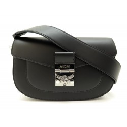 NEUF SAC A MAIN MCM TRACY SMALL EN CUIR NOIR BANDOULIERE MWSBSPA018K001 BAG 990€