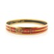 BRACELET HERMES FIN EMAIL IMPRIME CEINTURE 15CM FINITION PLAQUE OR ENAMEL 405€