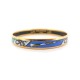 BRACELET HERMES FIN EMAIL IMPRIME CRAVACHE 15CM FINITION PLAQUE OR ENAMEL 405€