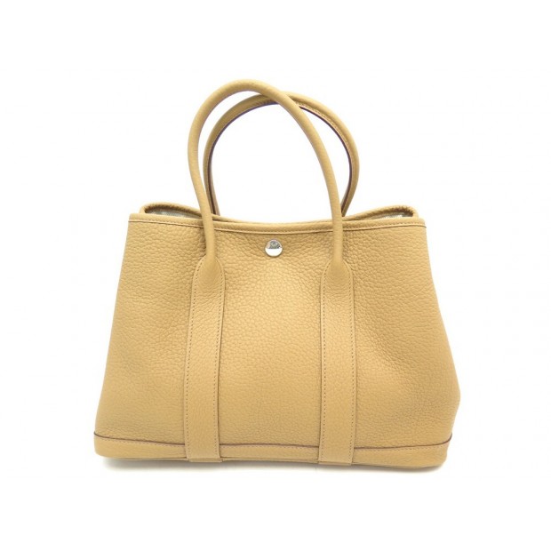 SAC A MAIN HERMES GARDEN PARTY CABAS 30 CM EN CUIR GOLD LEATHER HAND BAG 3335€