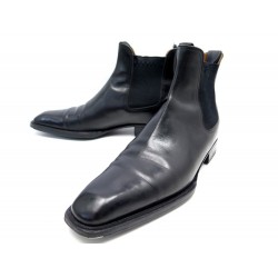 CHAUSSURES JM WESTON BEAUBOURG 631 BOTTINES 7C 41 FIN EN CUIR NOIR BOOTS 950€