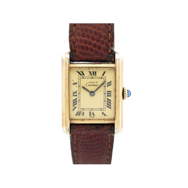 montre cartier tank 27mm vermeil argent plaque